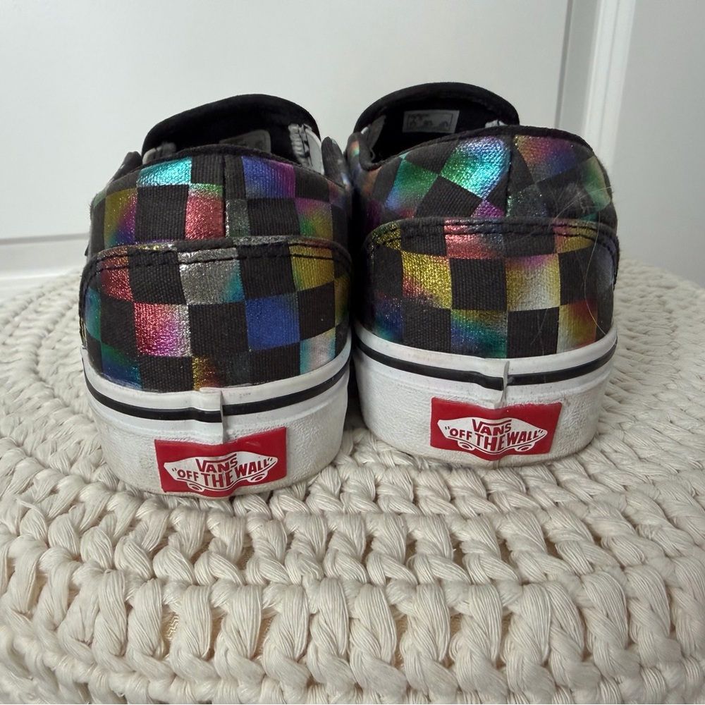 Vans Slip-On Checkerboard Sneakers in Multicolor - Picture 4 of 7
